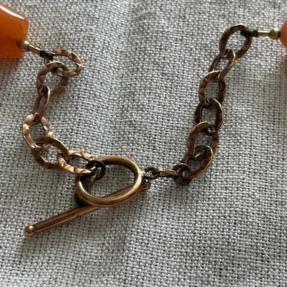 Vintage carnelian copper necklace